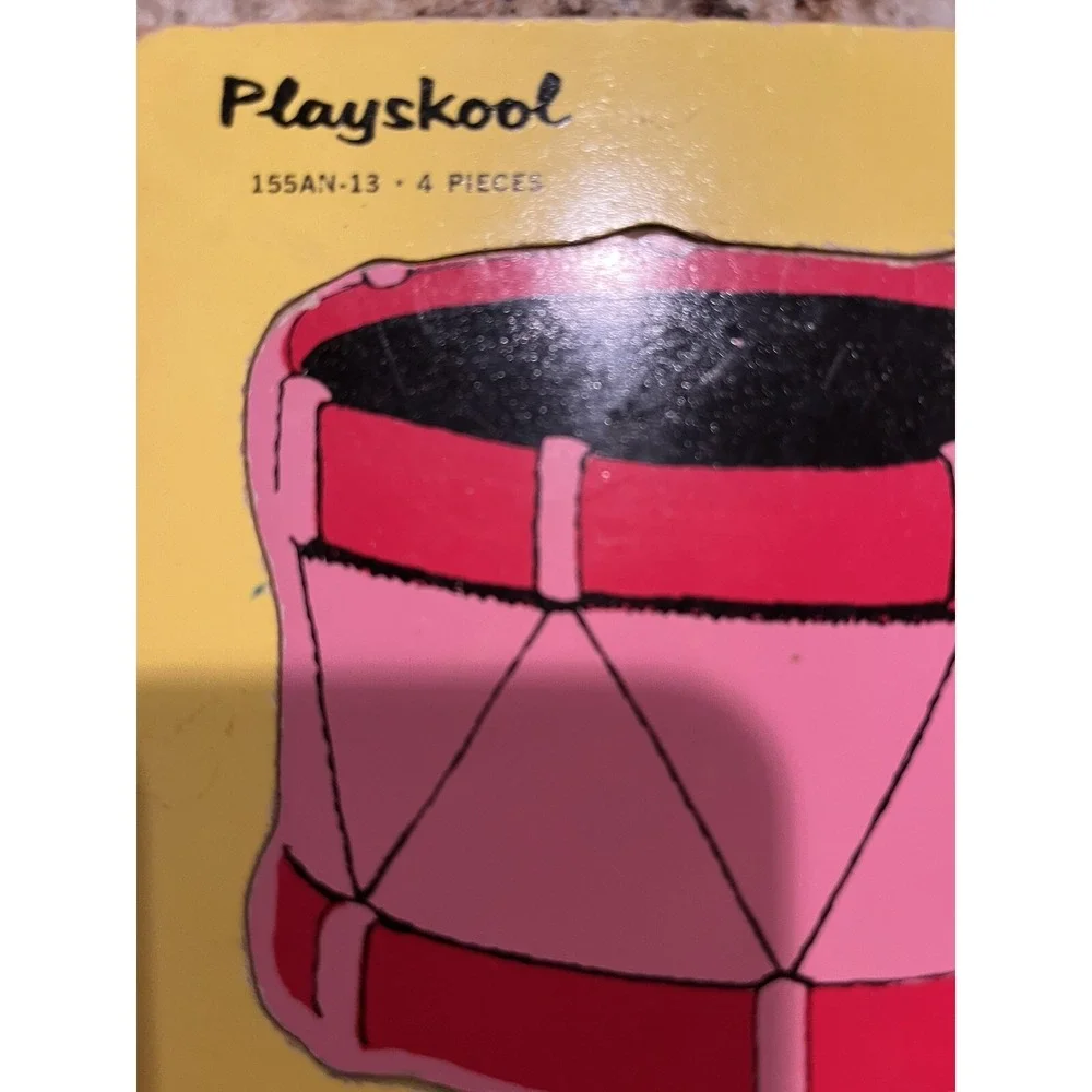 Vintage Playskool Wooden Puzzle Set 1970's  